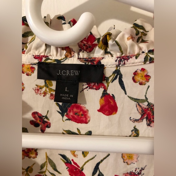 J. Crew floral cotton blouse. Never worn, but no tags. - Picture 2 of 2